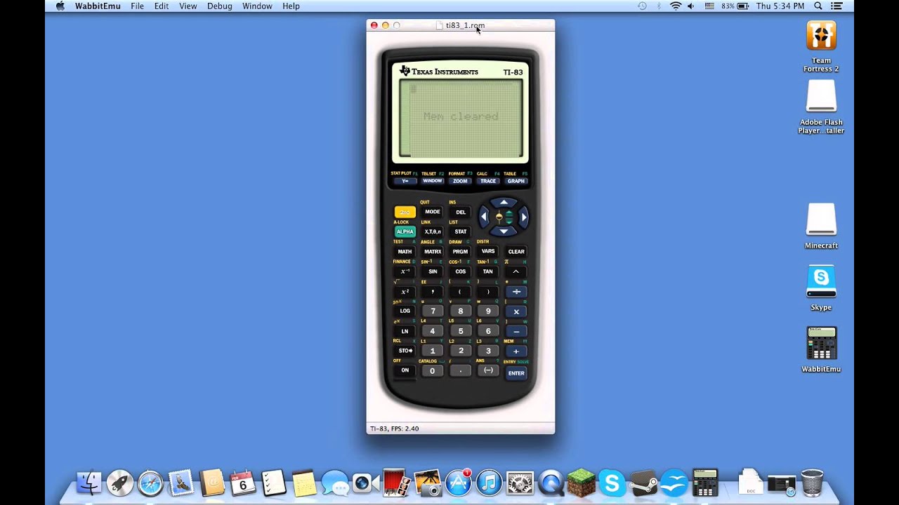 online ti 83 calculator emulator mac